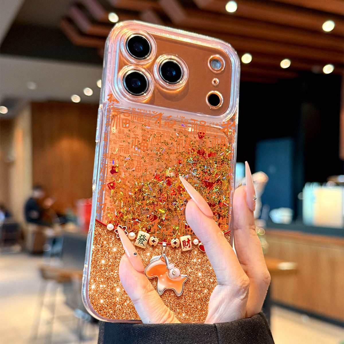 新年百福小马适用苹果17手机壳iphone16pro保护套小米17pro流沙华为p80/mate80/nova13/reno15/x200/荣耀400