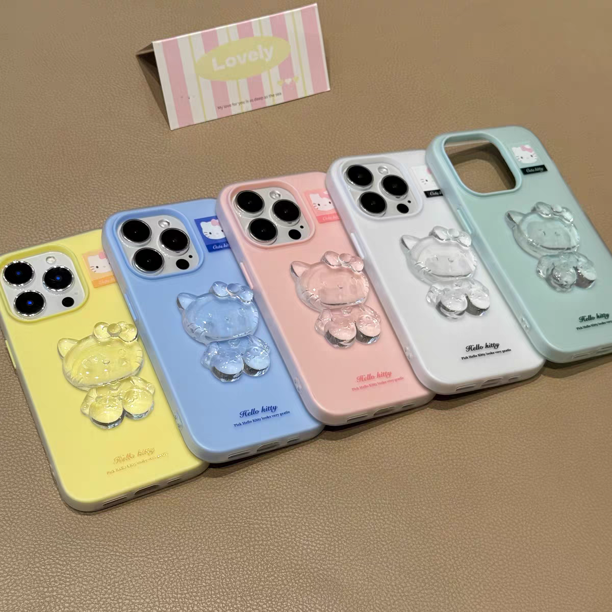 立体水晶KT猫结适用苹果16pro手机壳iphone15保护套女款pura70/mate70二合一reno14/x200/s20/小米15/荣耀300