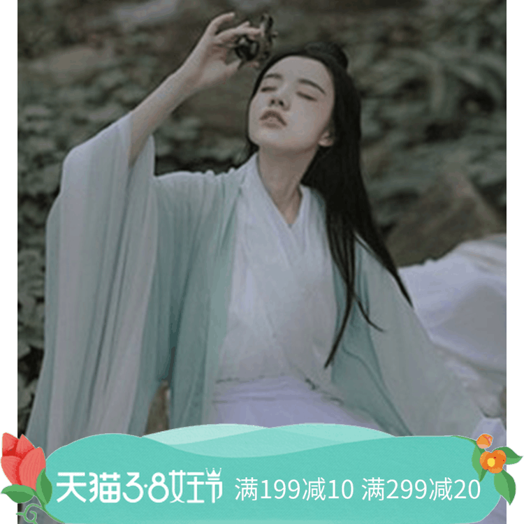 新款汉服女大袖衫汉服女学生古装广袖大袖外披舞台装中国风班服女