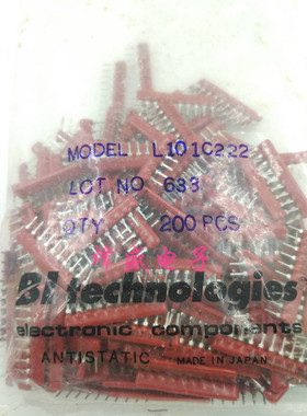 L101C222 原装进口美国BI排阻  222 2.2K 10脚 红色 直插