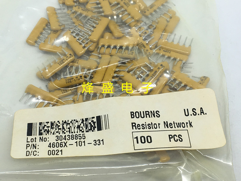 4606X-101-331 原装进口BOURNS 6脚排阻 丝印:6X-1-331 阻值330R