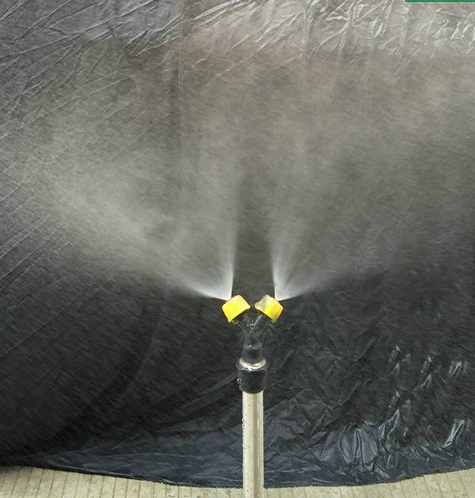 4分塑料双头水雾化喷头农用喷雾器工地工程环保除尘降尘园艺加湿