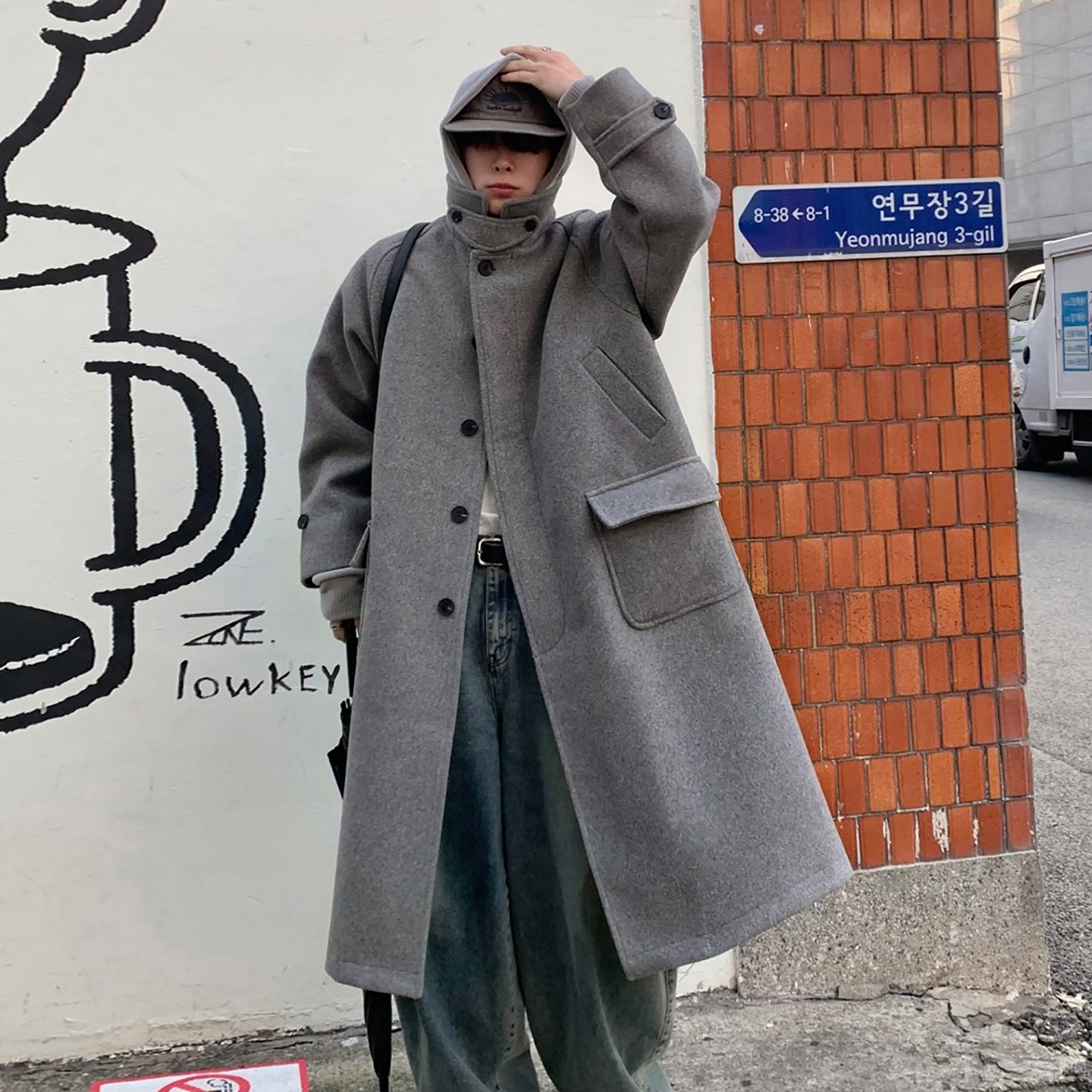 地界二韩版加厚毛呢秋冬季节大衣