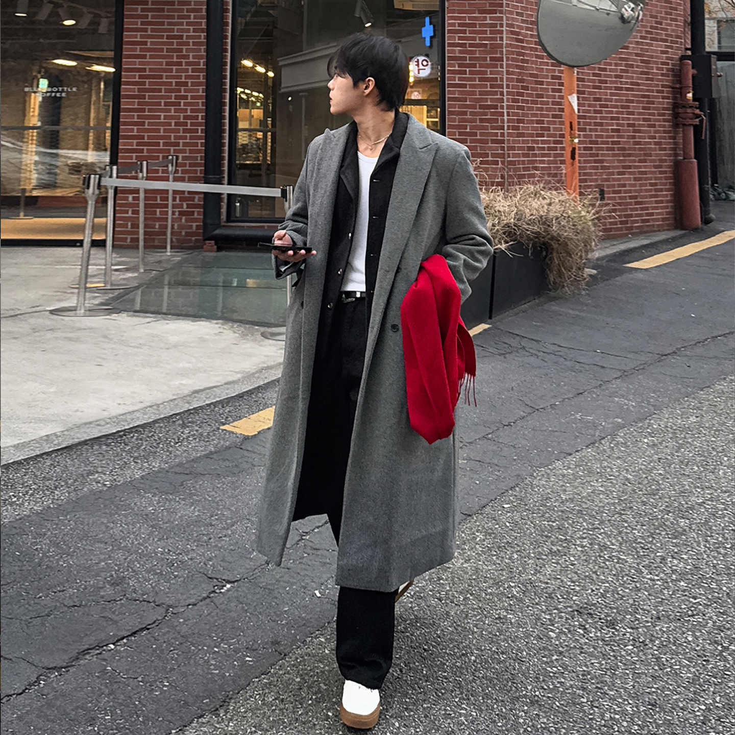 韩版秋季新款防风保暖毛呢大衣