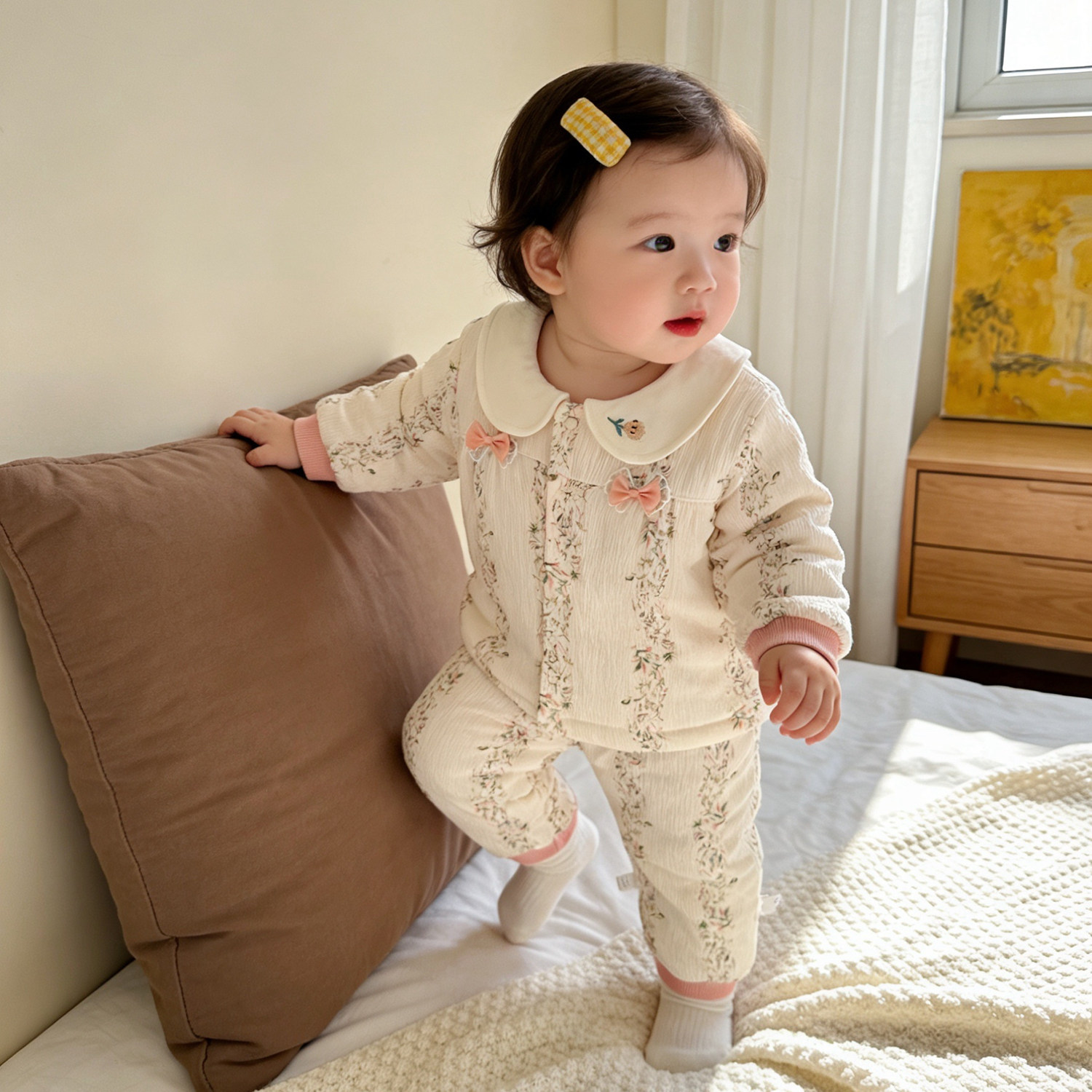 女宝宝冬季棉服两件套婴幼儿秋冬款分体套装夹棉加厚棉衣棉裤一岁,童装/婴儿装/亲子装,家居服套装,淘宝优惠券,粉丝福利购,淘宝优惠卷