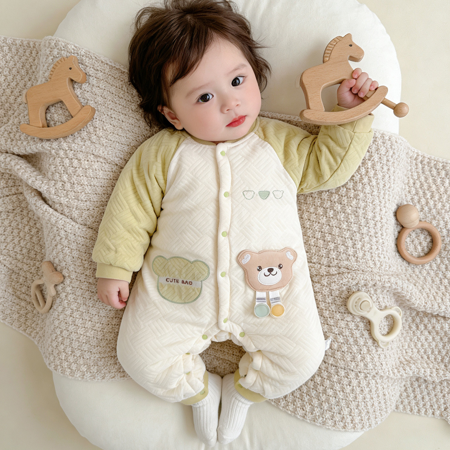 婴儿冬装衣服夹棉衣保暖男宝宝连体衣加厚外出服棉服外穿加绒哈衣,童装/婴儿装/亲子装,连身衣/爬服/哈衣,淘宝优惠券,粉丝福利购,淘宝优惠卷