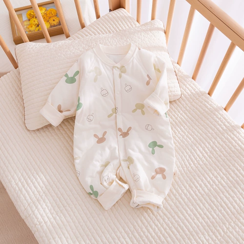 Детское демисезонное стеганое термобелье, хлопковое осеннее боди