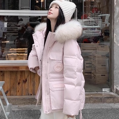 保暖白鸭绒羽绒服派工装外套