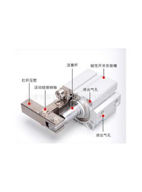 JGL杠杆气缸25///气缸3250/63气动夹紧摇臂压紧空压夹具40下压ALC