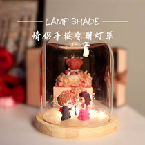 DIY printing mud to make lovers' hand film lampshade
