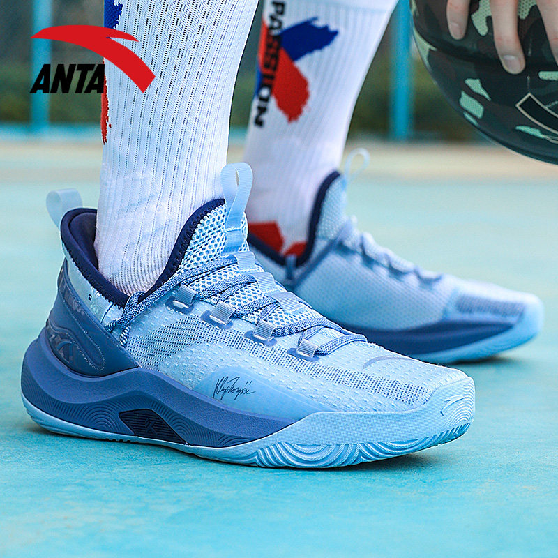 安踏篮球鞋男低帮球鞋实战网面透气回弹缓震防滑耐磨夏款运动鞋子