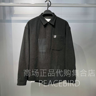 B2CHF4128J9 太平鸟男装2025年冬新款休闲时尚百搭洋气衬衫外套