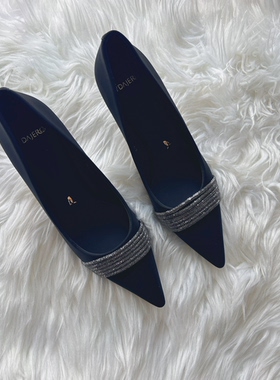 ⼀代佳人高跟鞋细跟2026年新款春秋百搭尖头单鞋气质鞋女黑色