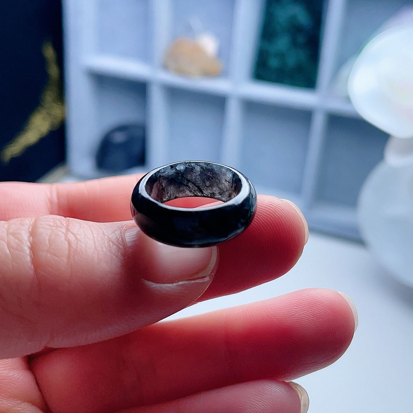 天然A货翡翠宽边戒指黑乌鸡飘花15.1mm缅甸老坑玉指环意境儒雅9#,珠宝/钻石/翡翠,戒指/指环,淘宝优惠券,粉丝福利购,淘宝优惠卷