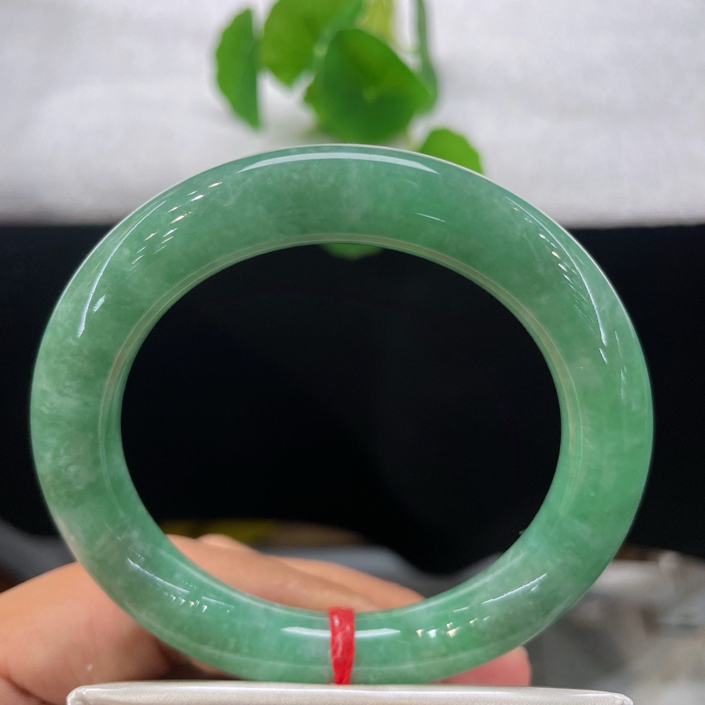 天然A货翡翠圆条手镯油青绿57.3缅甸老坑正圈镯子满绿玉镯,珠宝/钻石/翡翠,手镯,淘宝优惠券,粉丝福利购,淘宝优惠卷