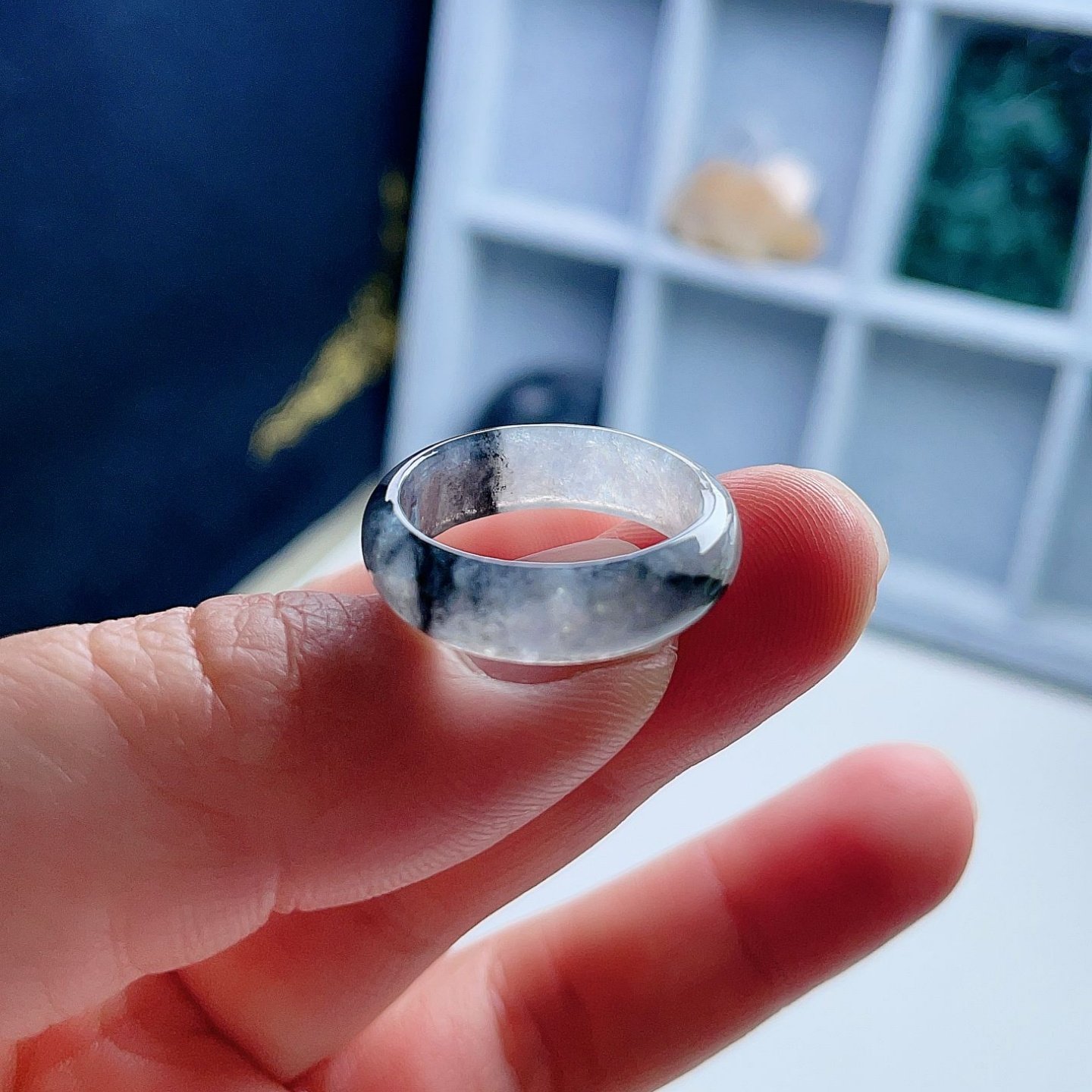 天然A货翡翠戒指乳白飘花乌鸡18mm缅甸老坑玉指环山水意境儒雅16#,珠宝/钻石/翡翠,戒指/指环,淘宝优惠券,粉丝福利购,淘宝优惠卷