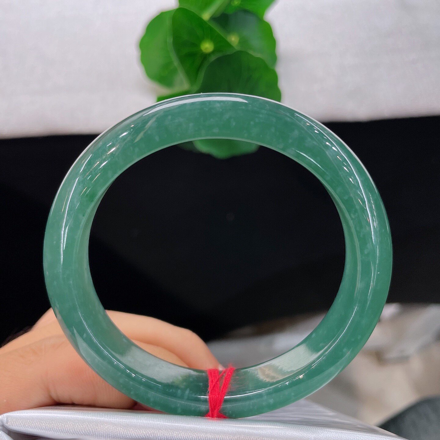 天然A货翡翠冰糯种蓝水手镯危地马拉老坑正圈玉镯59mm湖水蓝镯子