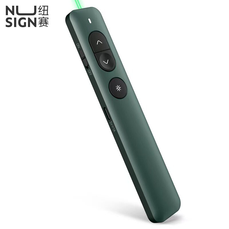 得力（deli）纽赛充电款激光翻页笔蓝牙/USB连接 金属喷漆NS100-1