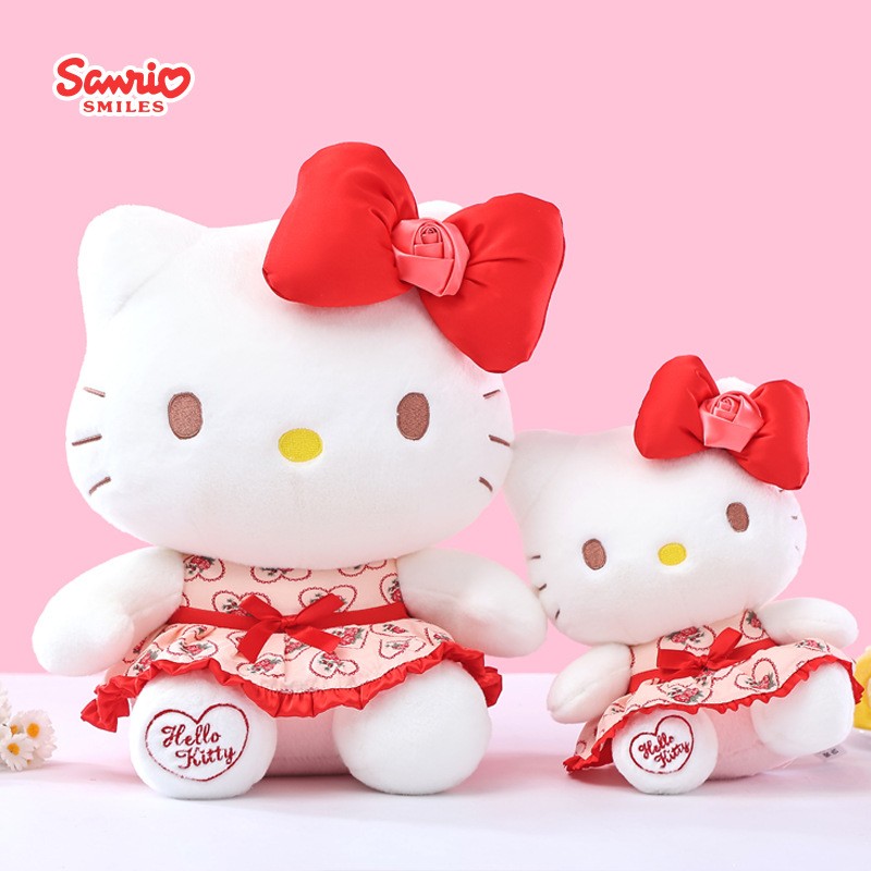 正版三丽鸥hellokitty礼物款毛绒玩具尚绒坊哈喽kt玩偶凯蒂猫公仔图片