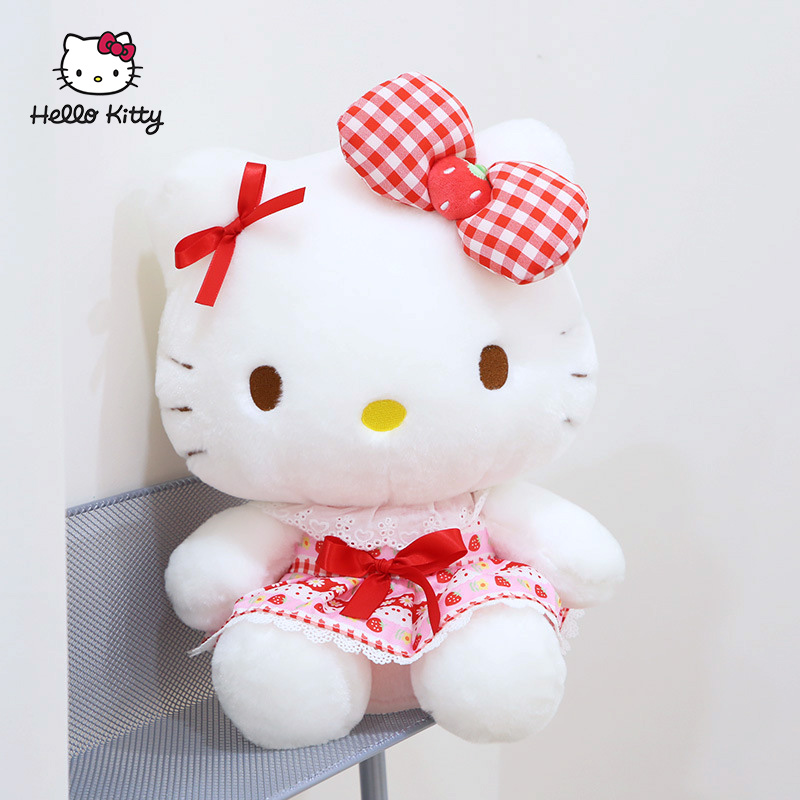 草莓hellokitty正版公仔毛绒玩具