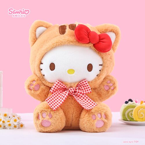 正版三丽鸥冬日喵喵hellokitty毛绒玩具哈喽kt公仔凯蒂猫玩偶礼物