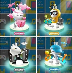 2013肯德基兔斯基挂饰 KFC新年餐玩具情人节礼物全套4款公仔