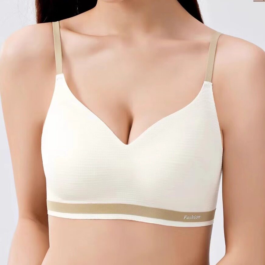 依雪纷1113舒适无痕乳胶内衣女无钢圈小胸聚拢运动瑜伽通勤文胸罩图片