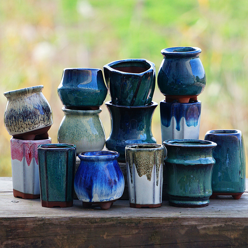 多肉粗陶拇指带脚花盆复古简约方口智能室内生石花桃蛋透气紫砂盆,鲜花速递/花卉仿真/绿植园艺,花盆,淘宝优惠券,粉丝福利购,淘宝优惠卷