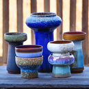 多肉花盆特价 微瑕火锅盆蘑菇粗陶大口径简约绿植乌木老桩悬崖陶罐