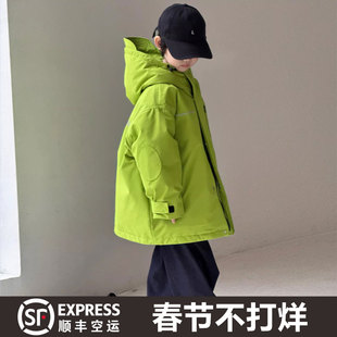 儿童工装羽绒服2025年新款韩版男童女童中大童加厚白鸭绒防水外套