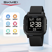 时刻美电子表初中学生运动防水闹铃小方块多功能电子手表新年礼物