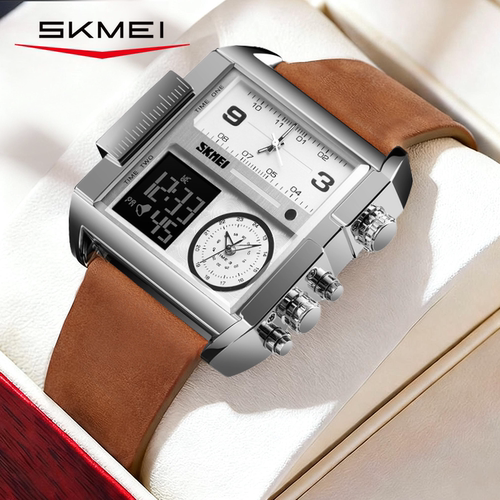 时刻美大表盘夜光男款双显手表