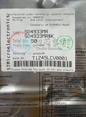 【初芯电子】 SD4933MR 封装TO-59 微波射频晶体功放管50V 250mA