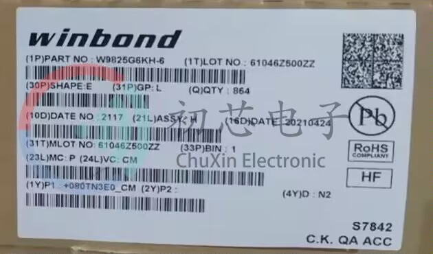 【初芯电子】全新原装 W9825G6KH-6 封装TSOP-54 SDRAM存储器芯片