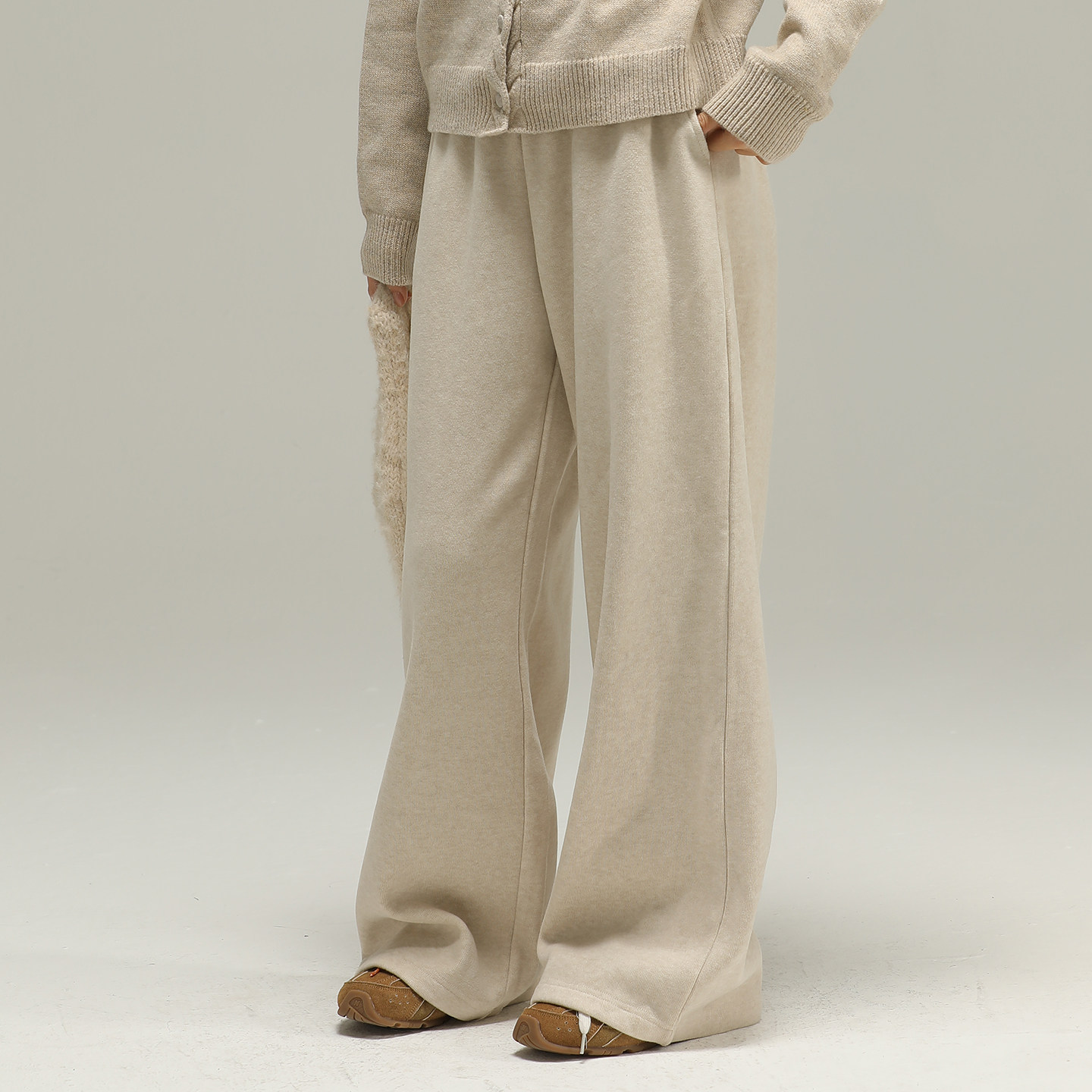 小女森女童秋冬加绒裤子燕麦色阔腿裤儿童宽松垂感保暖遛弯长裤潮,童装/婴儿装/亲子装,裤子,淘宝优惠券,粉丝福利购,淘宝优惠卷