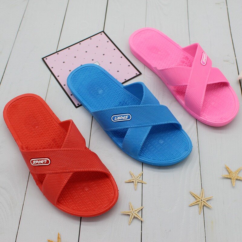 夏季新品浴室拖鞋女家居鞋室内防滑交叉带客栈浴场酒店情侣凉拖男