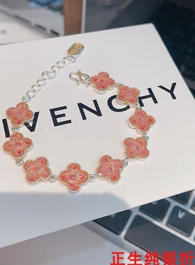 五花四叶草纯银项链女简约百搭