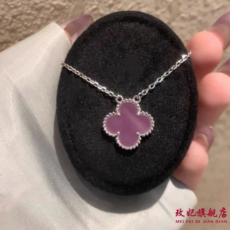 四叶草纯银项链女个性简约百搭