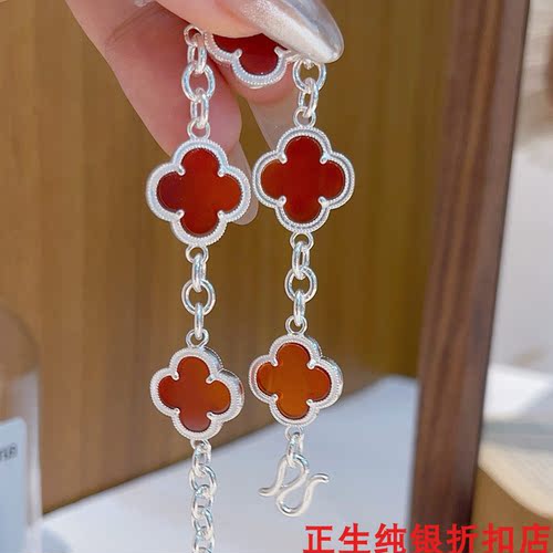 四叶草纯银手链女个性气质网红