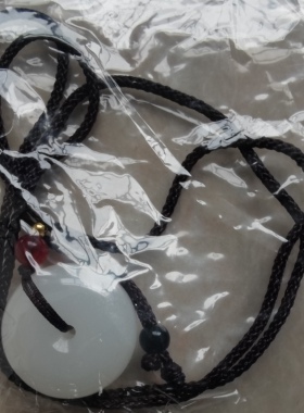 【福利】白色平安扣手工百搭休闲时尚编绳挂坠挂饰吊坠