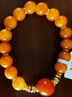 9mm橙舒俱来手饰手链手串手环