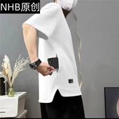 口袋重磅华夫格清凉透气男士 短袖 圆领夏季 隐藏式 纯色宽松大码 T恤