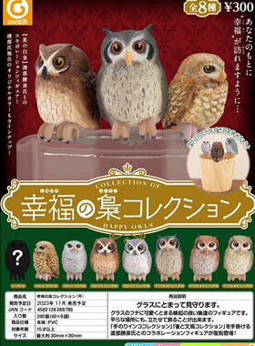虾壳社 现货日本SHINEG扭蛋 幸福的猫头鹰 HAPPY OWLS 哈利波特枭