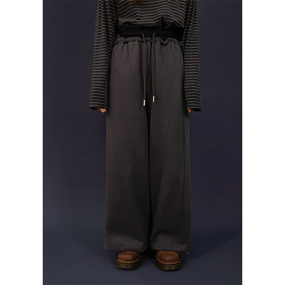 11.30小个子灰色休闲阔腿裤