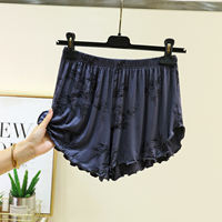 Loose modal flanged shorts for women in summer, large-sized thin pajama pants, high-waisted casual pants, printed home pants thumbnail 7