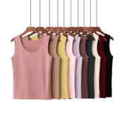 内穿秋衣 上衣修身 清仓捡漏德绒自发热保暖背心女冬季 加绒圆领无袖