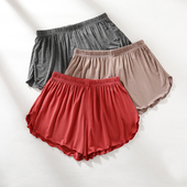 居家睡裤 莫代尔高腰短裤 宽松休闲运动瑜伽薄款 安全裤 女夏花边衬裤