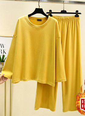 德绒宽松家居服套装女冬