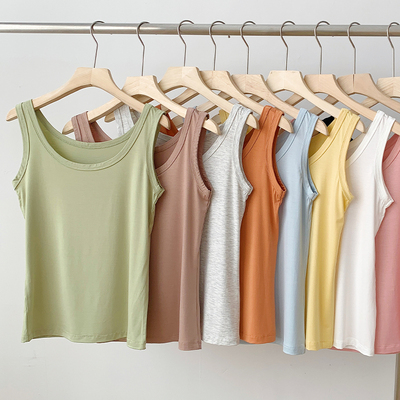 莫代尔U领背心内搭无袖上衣