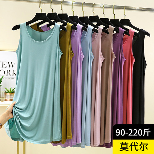 大码莫代尔睡裙女夏季200斤